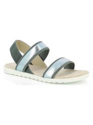 Kimberfeel Sandały "Harbour" w kolorze ciemnozielono-turkusowym rozmiar: 38. Zielone sandały damskie Kimberfeel, bez wzorów, z otwartym noskiem, bez obcasa, bez zapięcia. Za 130.99 zł.