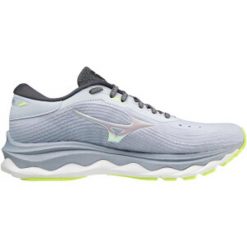 Buty do biegania damskie Mizuno J1GD210203. Niebieskie obuwie sportowe damskie Mizuno, z materiału, bez zapięcia, do biegania. Za 685.99 zł.