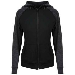 Damska Bluza Z Kapturem Z Kontrastowym Zamkiem Błyskawicznym. Brązowe bluzy damskie JUST COOL, l, bez wzorów, z kapturem. Za 157.99 zł.