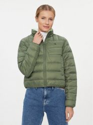 Calvin Klein Jeans Kurtka puchowa J20J222585 Zielony Regular Fit. Zielone kurtki damskie Calvin Klein Jeans, l, bez wzorów, z jeansu, bez kaptura. Za 589.99 zł.