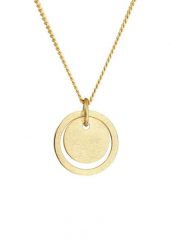 Elli Damski wisiorek okrągły Geo Trend Matt Basic w pozłacanym srebrze próby 925 Sterling Silver Naszyjniki 1 ct. Szare naszyjniki damskie Elli, pozłacane. Za 211.64 zł.