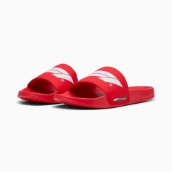 Klapki unisex Puma F1 LEADCAT 2.0 LOGO czerwone 30884602 r 46. Czerwone klapki damskie Puma, bez wzorów, z materiału, bez obcasa, bez zapięcia. Za 181.34 zł.