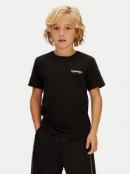 Calvin Klein Jeans T-Shirt Minimal Logo IB0IB02608 Czarny Regular Fit. Czarne t-shirty i koszulki chłopięce Calvin Klein Jeans, bez wzorów, z bawełny, bez kołnierzyka, bez ramiączek. Za 99.99 zł.