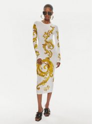 Versace Jeans Couture Sukienka codzienna 76HAO9P8 Biały Slim Fit. Białe sukienki damskie Versace Jeans Couture, bez wzorów, z jeansu, bez ramiączek. Za 2,809.00 zł.