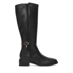 Kozaki MEXX. Czarne kozaki damskie Mexx, bez obcasa, na płaskiej podeszwie, bez zapięcia. Za 599.99 zł.