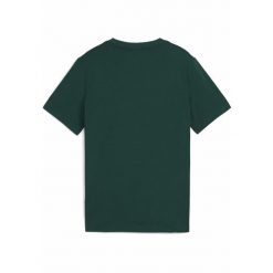 Młodzieżowa koszulka Mid 90s z grafiką PUMA Dark Myrtle Green. Zielona bluzki damskie Puma, m, bez wzorów, z gumy, bez kołnierzyka, bez ramiączek. Za 63.99 zł.