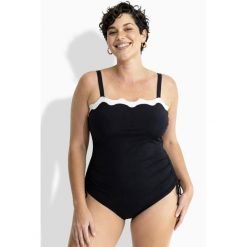 Damskie Strój kąpielowy miękkie miseczki odczepiane ramiączka. Czarne stroje jednoczęściowe Ulla Popken, bez wzorów, z elastanu. Za 279.99 zł.