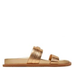 Klapki MICHAEL Michael Kors. Żółte klapki damskie MICHAEL Michael Kors, bez wzorów, bez obcasa, bez zapięcia. Za 399.99 zł.