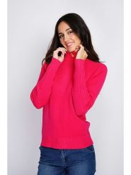 ASSUILI Kaszmirowy sweter w kolorze różowym rozmiar: 40. Różowe swetry klasyczne damskie Assuili, z kaszmiru, bez kołnierzyka. Za 131.45 zł.