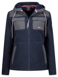 Geographical Norway Kurtka polarowa "Toulouse" w kolorze granatowym rozmiar: L. Niebieskie kurtki damskie Geographical Norway, l, bez wzorów, z polaru, bez kaptura. Za 152.45 zł.