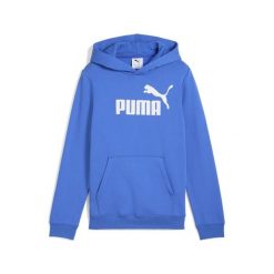 Młodzieżowa polarowa bluza z kapturem ESS z logo No. 1 PUMA Mountain Blue. Niebieskia bluzy damskie Puma, m, bez wzorów, z dżerseju, z kapturem. Za 159.00 zł.