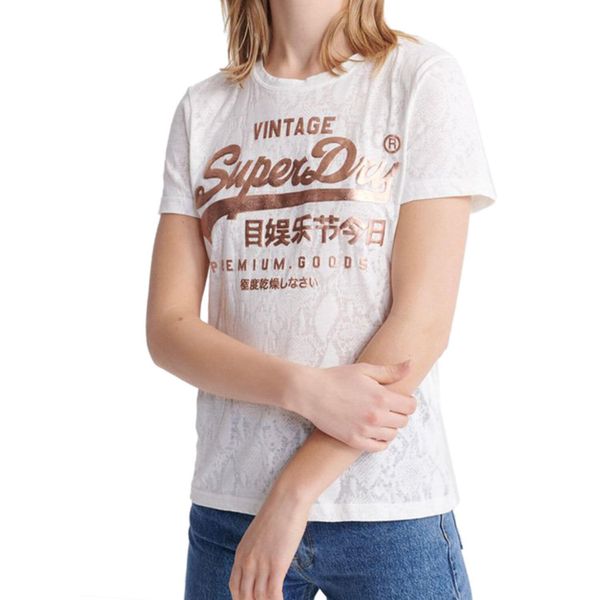 Koszulka turystyczna damska Superdry. Białe koszulki damskie Superdry, bez wzorów, z bawełny, bez kołnierzyka, bez ramiączek. Za 100.05 zł.