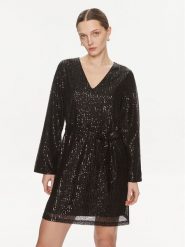 Vila Sukienka koktajlowa 14089945 Czarny Relaxed Fit. Czarne sukienki damskie Vila, bez wzorów, z syntetyku, wizytowe, bez ramiączek. Za 139.99 zł.