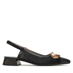 Czółenka Hispanitas. Czarne czółenka damskie Hispanitas, bez wzorów, bez obcasa. Za 389.99 zł.