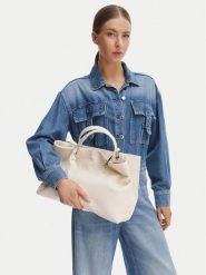 Emporio Armani Torebka EW000360 AF18673 U1070 Kremowy. Białe torebki klasyczne damskie Emporio Armani, ze skóry, bez dodatków. Za 1,546.99 zł.