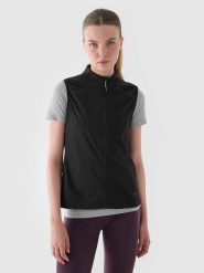 4F Bezrękawnik do biegania Ultralight damski - czarny XS. Czarne kamizelki damskie 4F, s, bez wzorów, z dzianiny, bez kaptura. Za 249.99 zł.