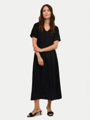 Kaffe Sukienka codzienna Dea 10508615 Czarny Regular Fit. Czarne sukienki damskie Kaffe, bez wzorów, z syntetyku, bez ramiączek. Za 169.99 zł.