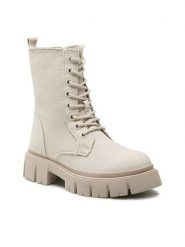 Jenny Fairy Trapery WS5816-02 Beżowy. Brązowe trapery damskie Jenny Fairy, z materiału, bez zapięcia. Za 125.99 zł.