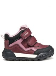 Geox Śniegowce B Trekkyup B Ab B566MB 0MEFU C7329 M Bordowy. Czerwone kozaki dziewczęce Geox, bez wzorów, ze skóry, bez obcasa, bez zapięcia. Za 219.99 zł.