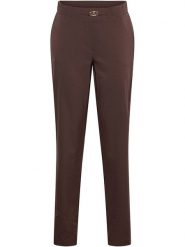 &Co Woman Spodnie "Pola" w kolorze brązowym rozmiar: XL. Brązowe spodnie materiałowe damskie &Co Woman, bez wzorów, z materiału. Za 257.92 zł.