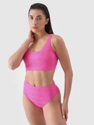 4F Dół od bikini damski - różowy XS. Czerwone bikini 4F, bez wzorów, z elastanu. W wyprzedaży za 29.99 zł.