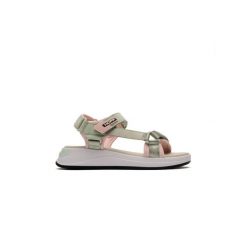 Sandały Hoff Model 12508004barrow Kolor Zielony. Zielone sandały damskie HOFF, bez wzorów, z tkaniny, bez obcasa, bez zapięcia. W wyprzedaży za 419.00 zł.