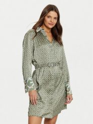 Guess Sukienka koszulowa W5RK40 WF1T2 Zielony Regular Fit. Zielone sukienki damskie Guess, z aplikacjami, z syntetyku, bez ramiączek. Za 449.99 zł.