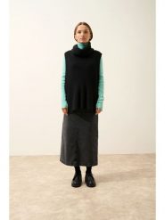 Just Cashmere Kaszmirowy bezrękawnik "Lou" w kolorze czarnym rozmiar: L/XL. Czarne golfy damskie Just Cashmere, l, z kaszmiru, bez kołnierzyka. Za 478.99 zł.