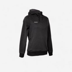 Bluza do hokeja na trawie damska Korok FH500. Czarne bluzy damskie KOROK, l, bez wzorów, z bawełny, z kapturem. Za 79.99 zł.