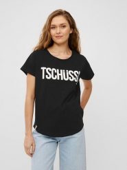 Derbe Koszulka w kolorze czarnym rozmiar: XS. Czarne bluzki damskie Derbe, xs, bez wzorów, z bawełny, bez kołnierzyka, bez ramiączek. Za 69.75 zł.