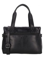 HIDE & STITCHES Skórzana torebka "Porto" w kolorze czarnym - 41 x 31 x 11 cm rozmiar: onesize. Czarne torebki klasyczne damskie HIDE & STITCHES, z materiału, przez ramię, bez dodatków. Za 260.99 zł.