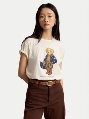 Polo Ralph Lauren T-Shirt 211B17774001 Biały Regular Fit. Białe t-shirty damskie Polo Ralph Lauren, l, bez wzorów, z bawełny, bez kołnierzyka. Za 719.99 zł.