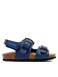 Geox Sandały J Ghita Boy J358LD 000BC C4002 M Granatowy. Niebieskie sandały chłopięce Geox, ze skóry, bez zapięcia. Za 129.99 zł.