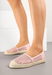 Różowe Espadryle z Siateczki na Plecionej Podeszwie Setolena. Czerwone espadryle damskie Born2be, z aplikacjami, bez obcasa. Za 84.99 zł.