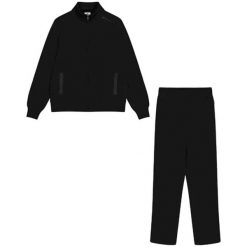 Damski dres CHAMPION - komplet bluza ze stójką i spodnie L. Czarne bluzy damskie Champion, l, bez wzorów, z bawełny, bez kaptura. Za 180.99 zł.