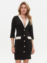 Rinascimento Sukienka koktajlowa CFC0019257002 Czarny Regular Fit. Czarne sukienki damskie Rinascimento, bez wzorów, z syntetyku, wizytowe, bez ramiączek. Za 399.99 zł.