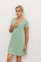 SUKIENKA MARIKA SZAŁWIA L - Flawless. Sukienki damskie Flawless, bez wzorów, z bawełny, klasyczne, bez ramiączek. Za 81.00 zł.