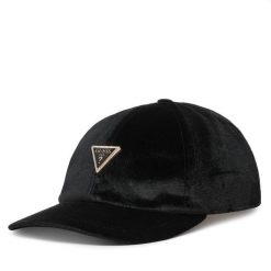 Czapka z daszkiem Guess. Czarne czapki z daszkiem damskie Guess, z aplikacjami. Za 154.99 zł.