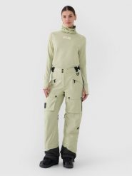 4F Spodnie snowboardowe membrana 10000 damskie - oliwkowe/khaki XL. Brązowe spodnie sportowe damskie 4F, na zimę, m, bez wzorów, z dzianiny, narciarskie. W wyprzedaży za 199.99 zł.