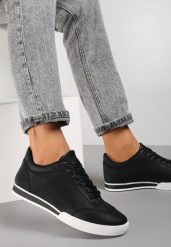 Czarne Sneakersy Turning Away. Czarne obuwie sportowe casual damskie Renee, bez zapięcia. Za 79.99 zł.