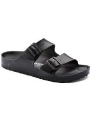 Birkenstock Klapki "Arizona" w kolorze czarnym rozmiar: 35. Czarne klapki damskie Birkenstock, bez wzorów, z otwartym noskiem, bez obcasa, bez zapięcia. Za 189.95 zł.