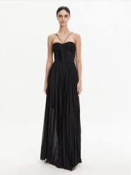 PINKO Sukienka wieczorowa 104994 A2DM Czarny Regular Fit. Czarne sukienki damskie Pinko, bez wzorów, z syntetyku, wizytowe, bez ramiączek. Za 1,689.00 zł.
