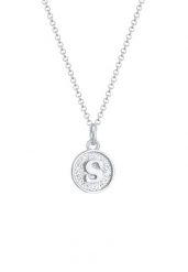 Elli Płytka damska Inicjał Litera S Minimal w srebrze próby 925 Sterling Silver Naszyjniki 1 ct Damski. Szare naszyjniki damskie Elli, srebrne. Za 168.99 zł.