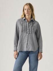 Levi's Bluzka "Novelty Harlie" w kolorze czarno-białym rozmiar: XS. Białe bluzki damskie Levi's, s, bez wzorów, z bawełny, bez kołnierzyka, bez ramiączek. Za 199.95 zł.