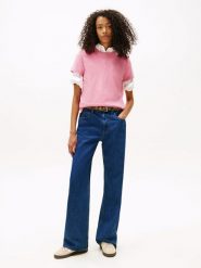 TOMMY JEANS Koszulka w kolorze jasnoróżowym rozmiar: XS. Różowe bluzki damskie Tommy Jeans, xs, bez wzorów, z bawełny, bez kołnierzyka, bez ramiączek. Za 74.63 zł.