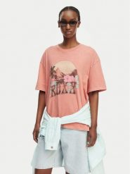 Roxy T-Shirt Talloversize Washed ERJZT06081 Pomarańczowy jasny Loose Fit. Brązowe t-shirty damskie Roxy, m, bez wzorów, z bawełny, bez kołnierzyka. Za 149.99 zł.