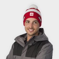 Czapka dla dorosłych Star Pompon MÜ SKA. Czerwone czapki damskie Eisbär, bez wzorów, z poliesteru. Za 199.99 zł.