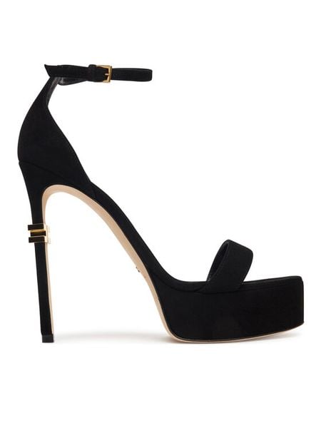 Elisabetta Franchi Sandały SA-44L-56E2-V660 Czarny. Czarne sandały damskie Elisabetta Franchi, bez wzorów, ze skóry, bez obcasa, na szpilce, bez zapięcia. Za 2,859.00 zł.