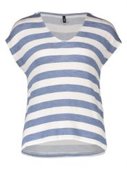 ONLY Koszulka w kolorze błękitno-białym rozmiar: S. Białe bluzki damskie Only, s, bez wzorów, bez kołnierzyka, bez ramiączek. Za 60.99 zł.