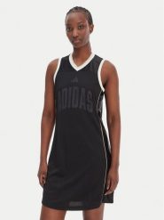 Adidas Sukienka codzienna Stadium JY6973 Czarny Slim Fit. Czarne sukienki damskie Adidas, bez wzorów, z syntetyku, bez ramiączek. Za 219.99 zł.